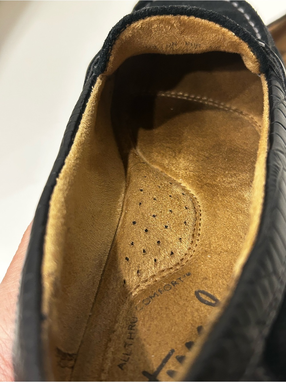 Natural Soul Black Suede Slip-On Loafers with Silver Buckle - Picture 3 of 6